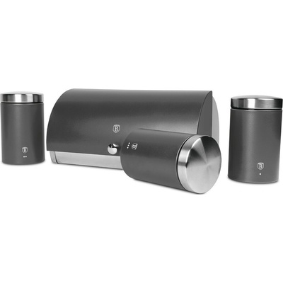 Pro-Tech shop Nerezový chlebník so sadou 3 dóz Anthracite 55550