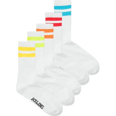 Jack&Jones Комплект 5 чифта дълги чорапи мъжки Jack&Jones 12251427 White 4417501 (12251427)