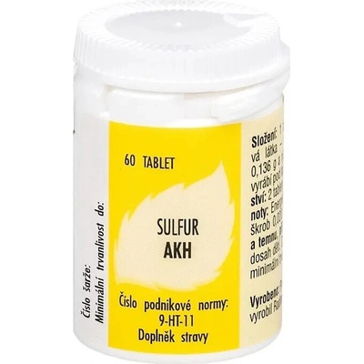 Radim Bakeš Galenická laboratoř Ostrava AKH Sulfur 60 tablet