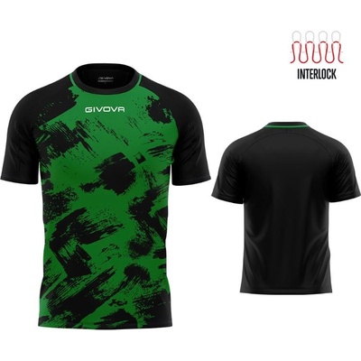 Givova Art Interlock sportovní triko green black zelená