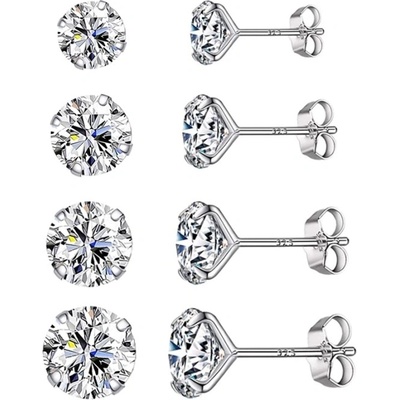 Grace Silver Jewellery stříbrné Marta pecky zirkon stříbro E-BSE166/5 stříbrná