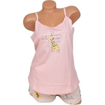 Лятна памучна пижама с жирафче