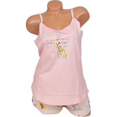 Лятна памучна пижама с жирафче