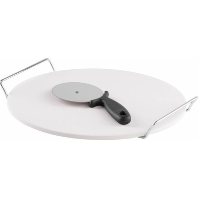 Kameň na pizzu 33 cm, s podstavcom a krájačom