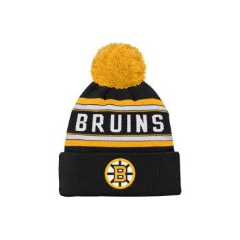 Outerstuff Dětská zimní čepice Boston Bruins NHL Jacquard Cuffed Knit With Pom