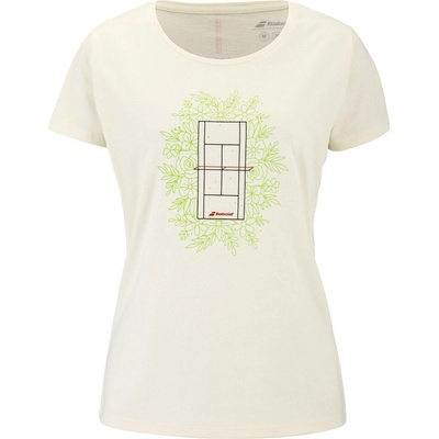 Babolat Dámske tričko Exercise Message Tee Cannoli Cream
