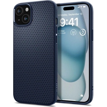 Spigen Противоударен Калъф за iPhone 15, SPIGEN Liquid Air Case, Син (ACS06791)