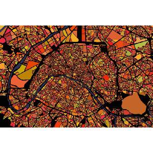 DIMEX ART Флизелинов фототапет карта на париж 375 x 250 см