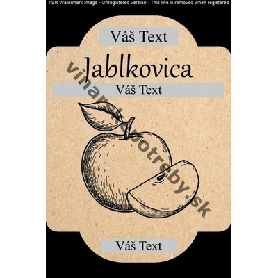 Etiketa jablkovica vz8