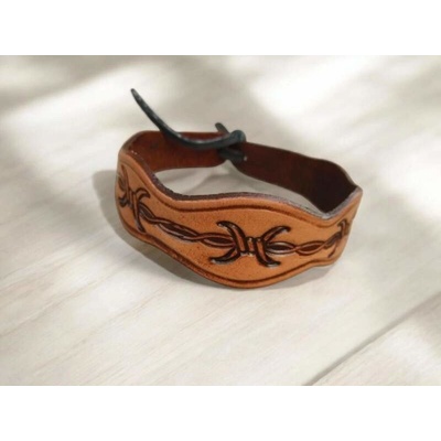 Naky kožený náramek na řemínek Gabriel N0928