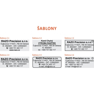 RAZO Štoček do razítka 47 x 18 mm (S-843; S823; S-723; 4912; Printer 30) – Zbozi.Blesk.cz