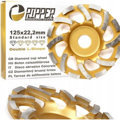 Segmentová diamantová bruska Double L-Shape na beton 125mmx22,2mm 61213