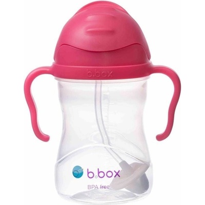 b.box hrnček so slamkou 240 ml malina