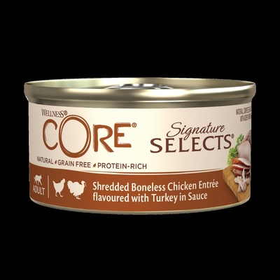 Wellness Core Cat Selects Chunky kuře s krůtou v omáčce 79 g – Hledejceny.cz