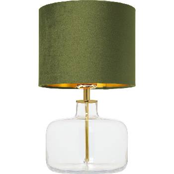 Kaspa Настолна лампа Lora прозрачна основа маслинена (41074113)