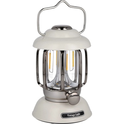 Teslá LED Retro dekoratívny lampáš 5 W, 370 lm, 2 × 2200 mAh, IP44, biela