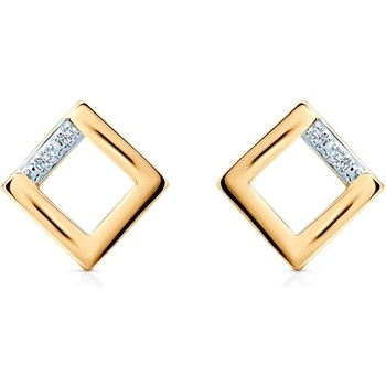 SAVICKI Квадратни обеци savicki: злато. диаманти