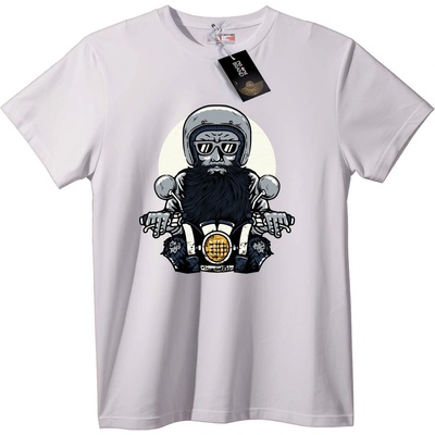 NOONEBRAND Тениска Мотописар с брада - XXS, Black