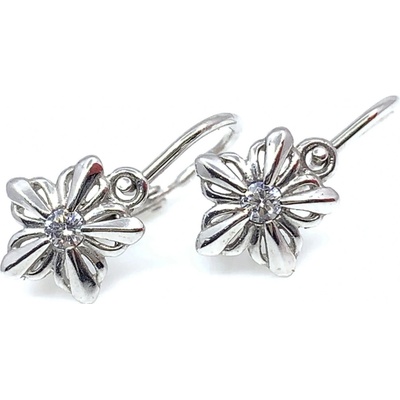Jan Kos jewellery zlaté náušnice s bílým kamenem 31500469