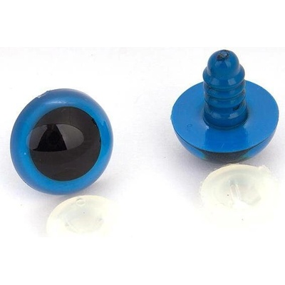 Oči bezpečnostní třpytivé modré, 8 mm