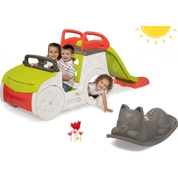 Smoby set preliezačka Adventure Car a hojdačka Kocúr 840200-19-B
