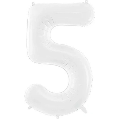 Party Deco FB130-5-008 Fóliový balón biely číslo 86 cm 5