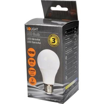 Solight LED žiarovka , klasický tvar, 10W, E27, 6000K, 270°, 810lm