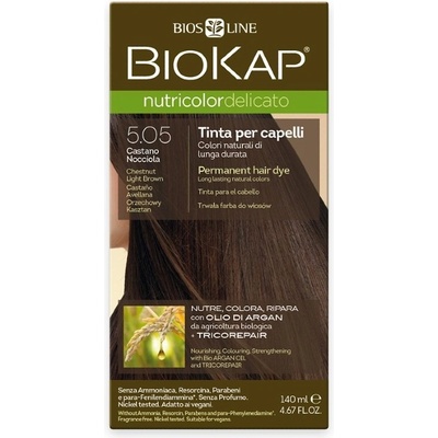 BioKap Nutricolor Delicato Permanent Hair Color 140 ml боя без амоняк 5.05 Chestnut Light Brown