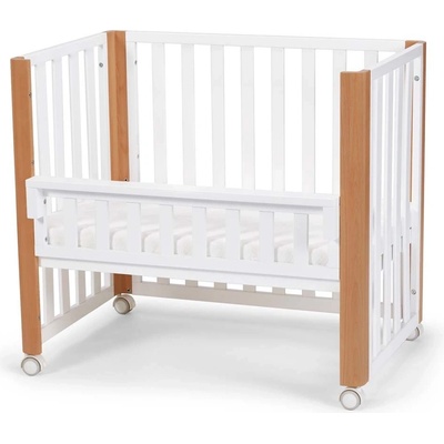 KINDERKRAFT drevená Koya s funkciou ohrádky vrátane matraca White