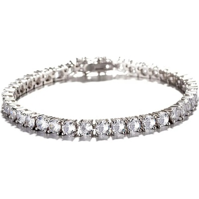 Majya stříbrný náramek tenisový s čirými zirkony 10111
