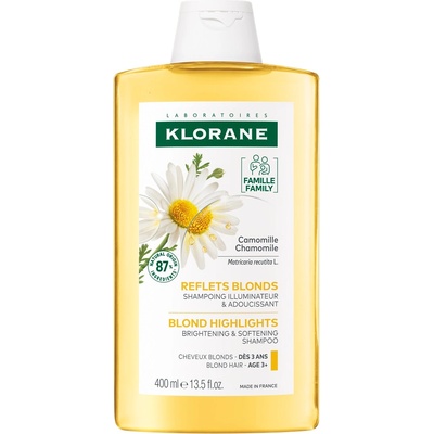 Klorane Chamomile Озаряващ шампоан, 400 ml