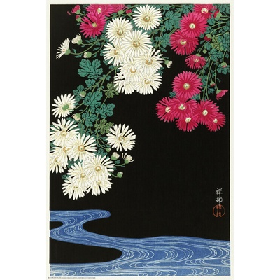 Plagát, Obraz - Ohara Koson - Chrysanthemum and Running Water, 61 × 91.5 cm