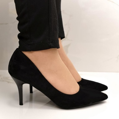 Dámske semišové lodičky SONAS čierne