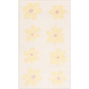 FD Детски килим в цвят слонова кост и жълто 160x230 cm Dazzy Vanilla - FD (5901760436212)