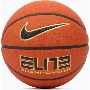 Nike Баскетболна топка Nike Elite Championship 8P 2.0 Deflated amber court/ black/metallic gold/ black размер 6