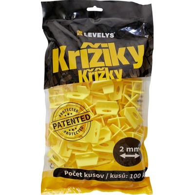 LEVELYS Krížiky na dlažbu 2 mm 100 ks
