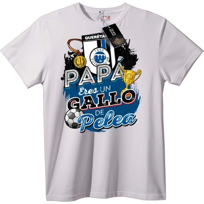 NOONEBRAND Тениска Татко - Боен Петел - 2XL, Black