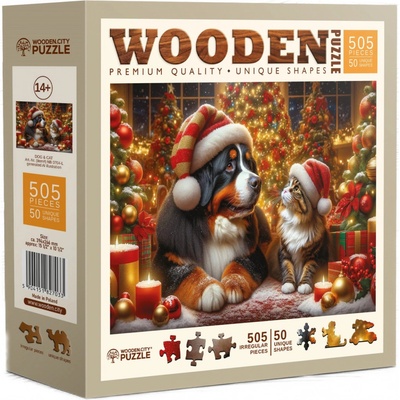 Wooden city Pes a kočka 500 dílků