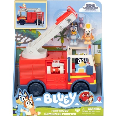 TM Toys Moose Bluey Modrá hasičská sada s 2 mi