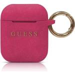 Guess Кейс Guess GUACCSILGLFU за AirPods, цикламен / цикламен Silicone Glitt (3700740463819)