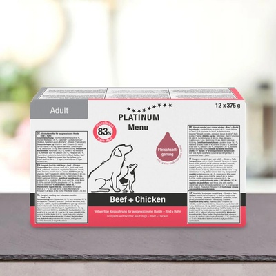 platinum natural PLATINUM Menu Beef+Chicken 12 x 375 g