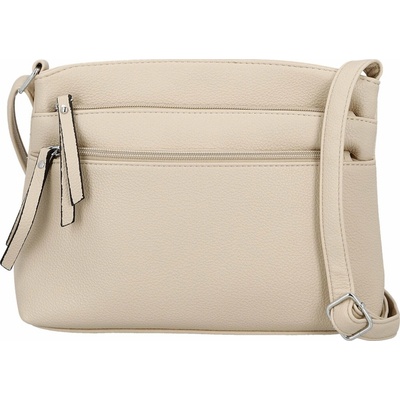 Stylová dámská koženková crossbody kabelka Lumi tmavě béžová