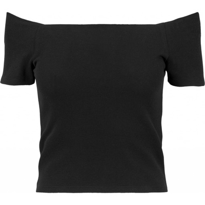 Urban Classics Ladies Off Shoulder Rib Tee black
