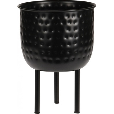 ProGarden KOVOVÝ Kvetináč DOT 25,5X19 CM ČIERNA