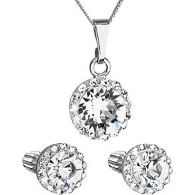 Swarovski sada šperků s krystaly náušnice a přívěsek růžové kulaté 39352.3 fuchsia – Hledejceny.cz