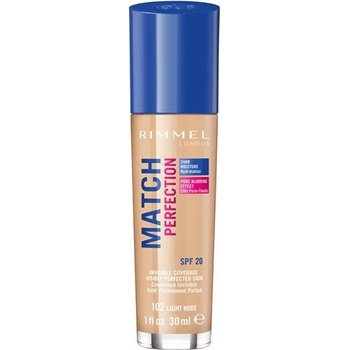 Rimmel Match Perfection Foundation SPF20 Make-up 102 Light Nude 30 ml