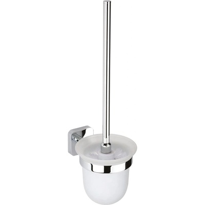 Sapho Insia WC štětka nástěnná miska mléčné sklo chrom IS008