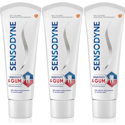 Sensodyne Sensitivity & Gum паста за зъби за чувствителни зъби Mint 3x75ml