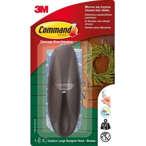 COMMAND ЗАКАЧАЛКА ЗА ВЪШНА УПОТРЕБА 3m command l max 2.2кг БРОНЗ (3530078)