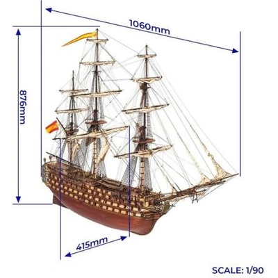 Occre Сантисима Тринидад 1: 90 комплект